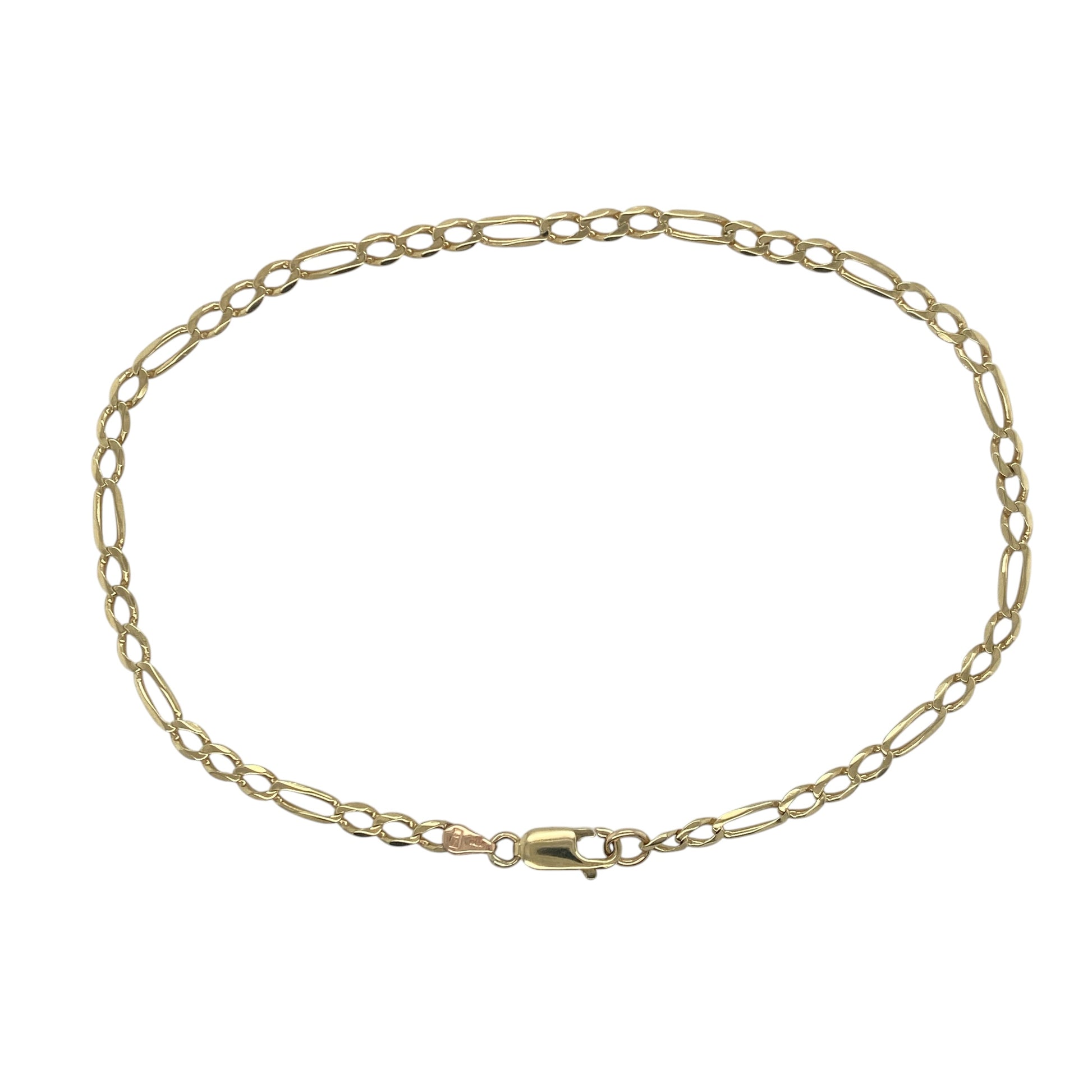 9ct Gold 10" Figaro Anklet