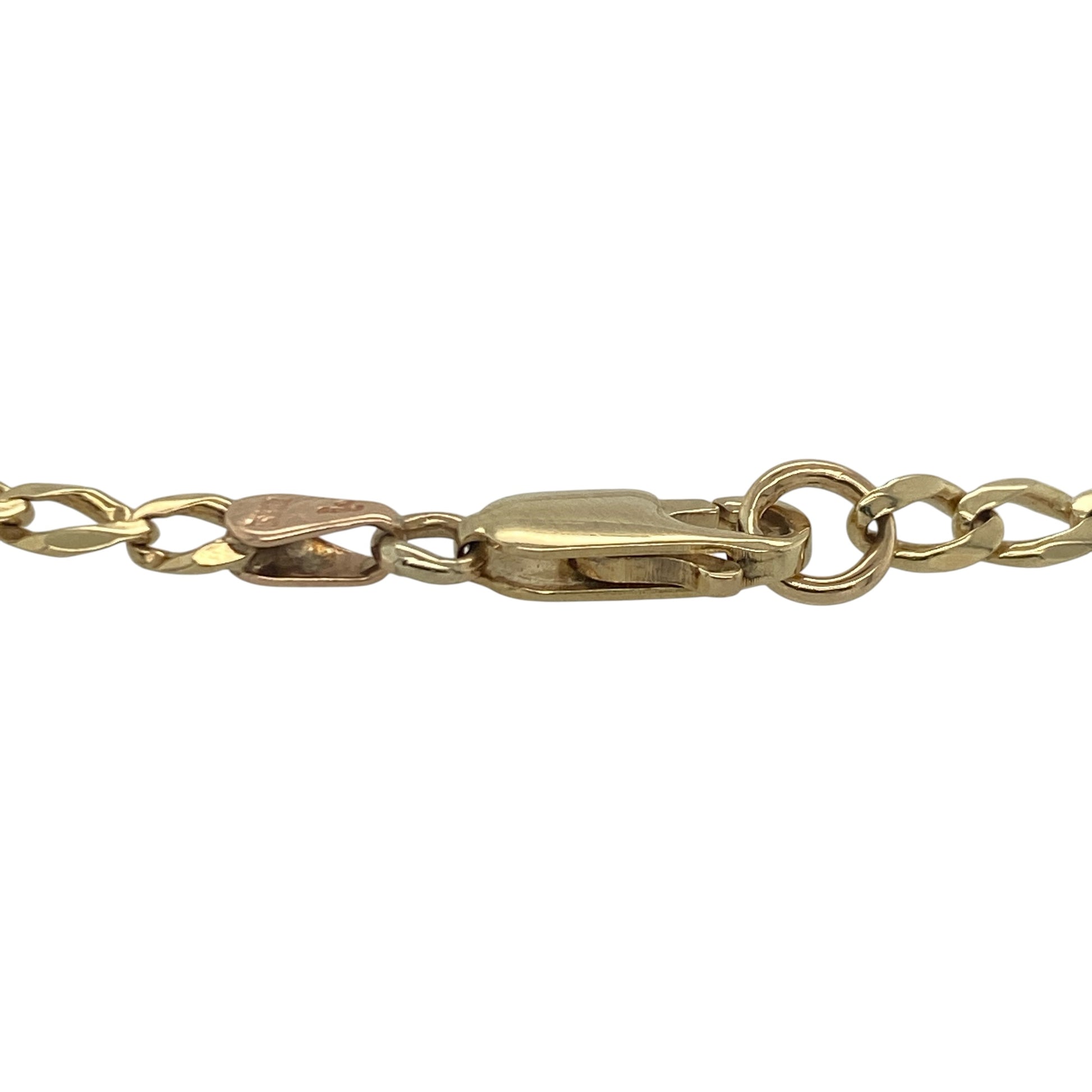 Add timeless elegance to your jewellery collection with this pre-owned 9ct yellow gold Figaro anklet, featuring a classic Italian-inspired link design with stylish everyday appeal—perfect for summer wear, holidays, or adding a touch of luxury to any outfit.

Design: The anklet features the traditional Figaro link pattern with alternating short and elongated links measuring approximately 4mm wide, creating a distinctive and eye-catching appearance with timeless character.