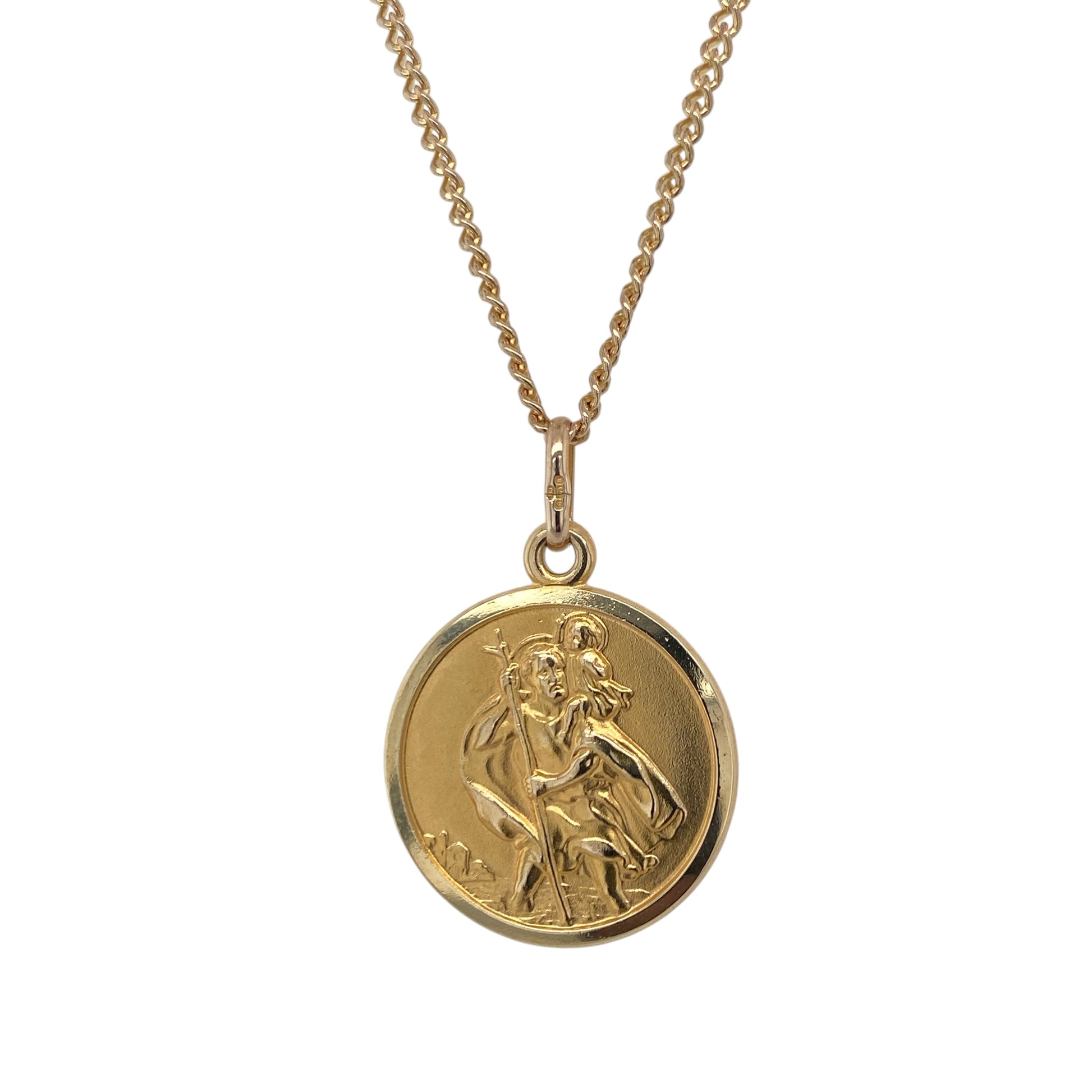 9ct Gold St Christopher 24" Necklace