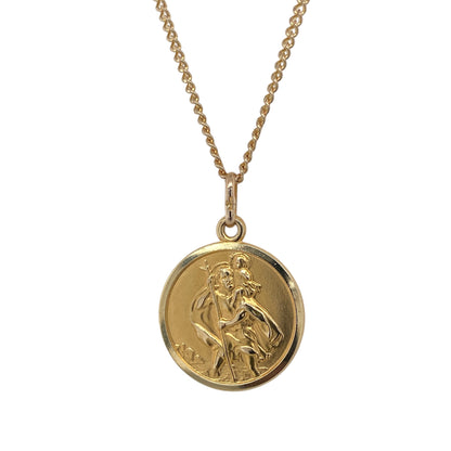 9ct Gold St Christopher 24" Necklace