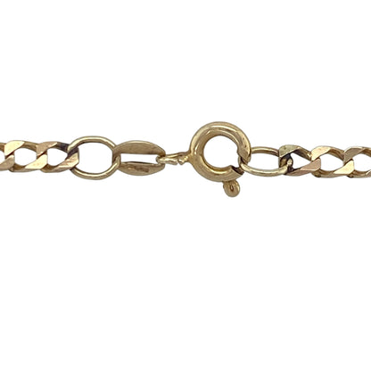 Add timeless style and everyday versatility to your jewellery collection with this pre-owned 9ct yellow gold curb chain, featuring a classic link design with a substantial feel and enduring appeal—perfect for wearing alone, pairing with a favourite pendant, or layering with other necklaces.

Design: The chain features traditional curb links measuring approximately 3mm wide, creating a bold yet refined appearance with a polished finish that catches the light beautifully.