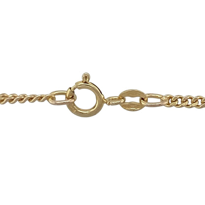 Add timeless style and everyday versatility to your jewellery collection with this pre-owned 9ct yellow gold curb chain, featuring a classic link design with a substantial feel and enduring appeal—perfect for wearing alone, pairing with a favourite pendant, or layering with other necklaces.

Design: The chain features traditional curb links measuring approximately 2mm wide, creating a sleek and elegant appearance with a polished finish that catches the light beautifully.