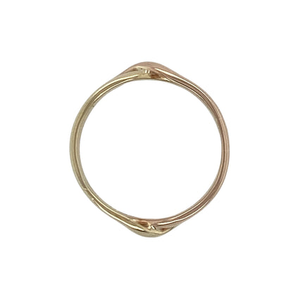 9ct Gold Cymru Gold Double Band Twist Ring