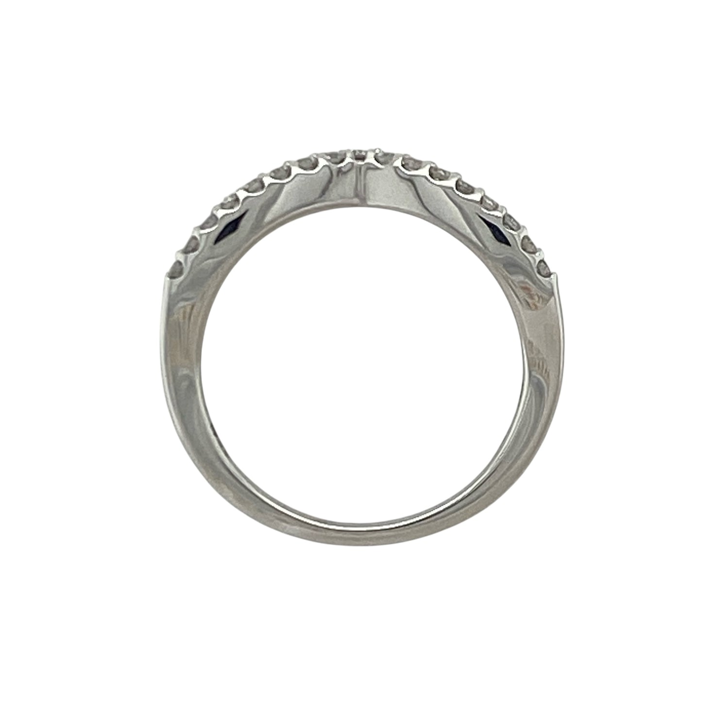 18ct White Gold & Diamond Wishbone Ring