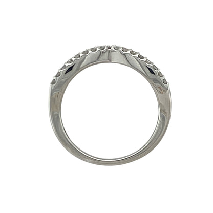18ct White Gold & Diamond Wishbone Ring