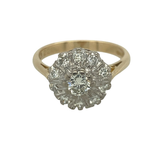 14ct Gold & Diamond Cluster Ring