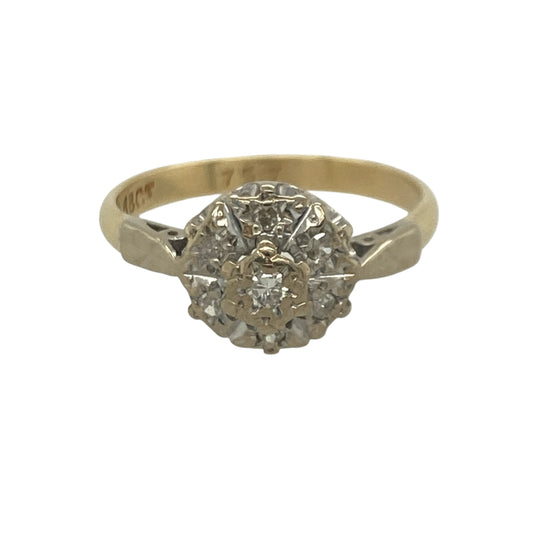18ct Gold & Diamond Cluster Ring