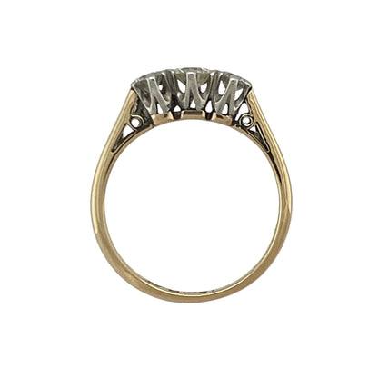 18ct Gold & Platinum Diamond Trilogy Ring