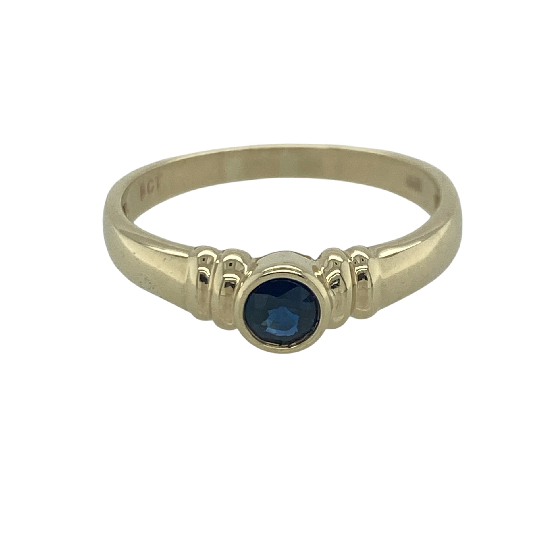 9ct Gold & Sapphire Solitaire Ring