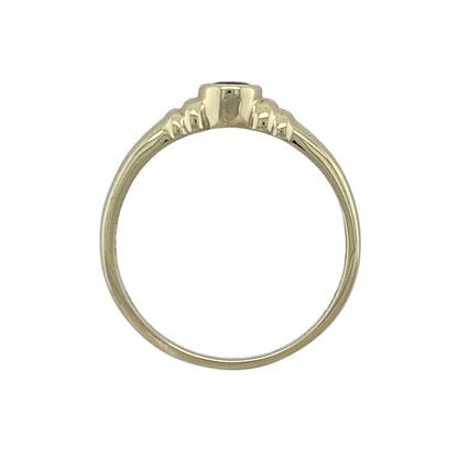 9ct Gold & Sapphire Solitaire Ring