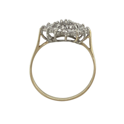 9ct Gold & Cubic Zirconia Cluster Ring