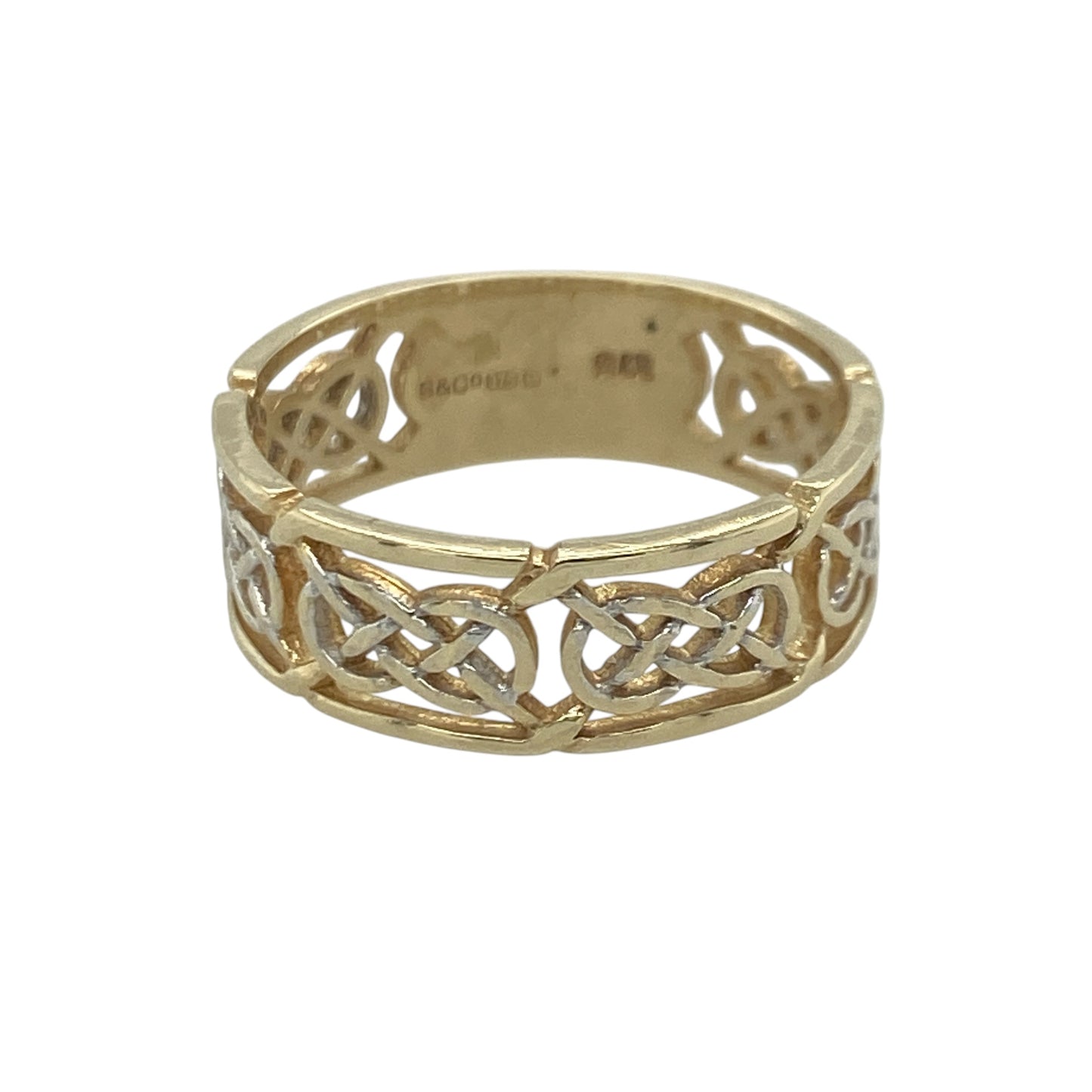 9ct Gold Open Celtic Knot Band Ring
