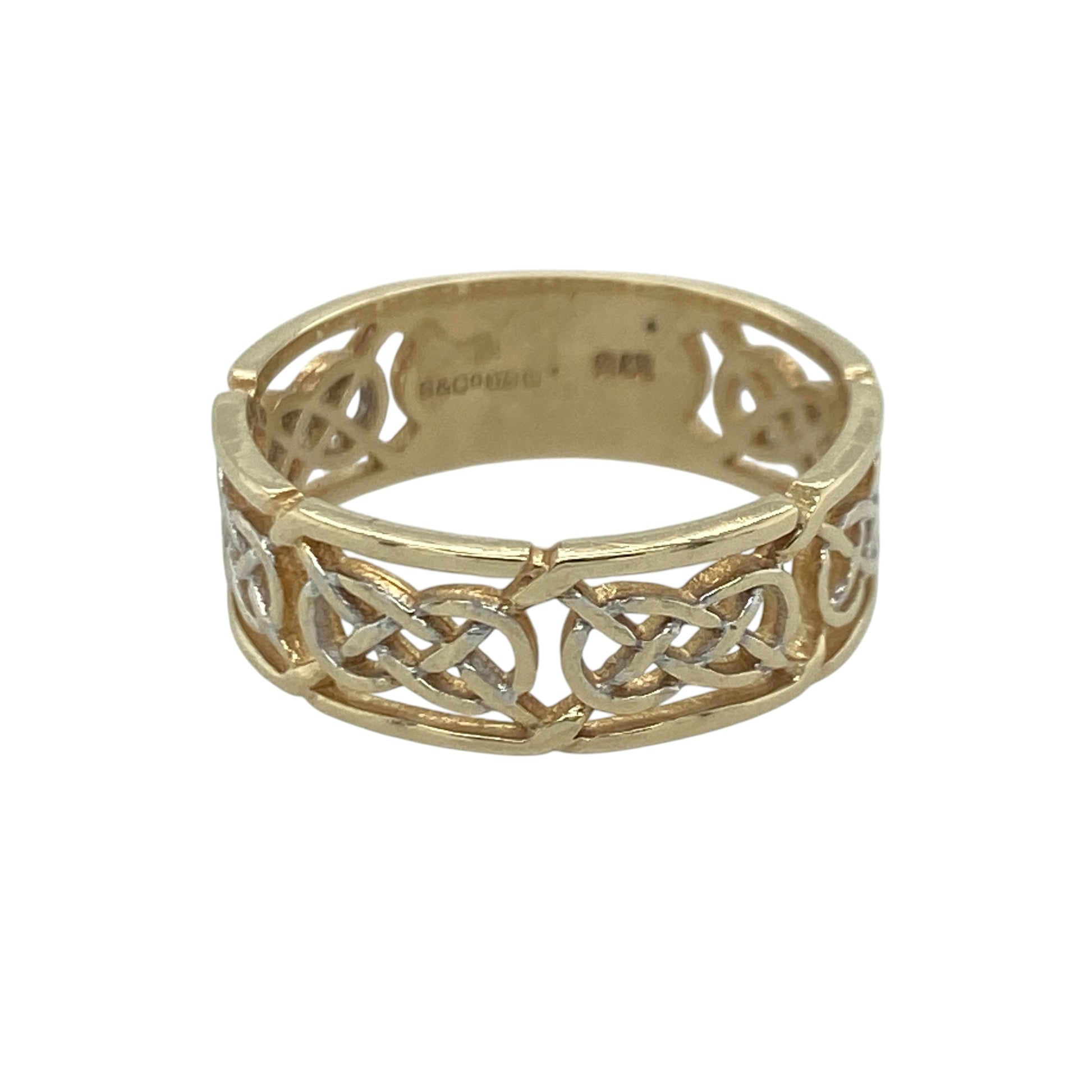 9ct Gold Open Celtic Knot Band Ring