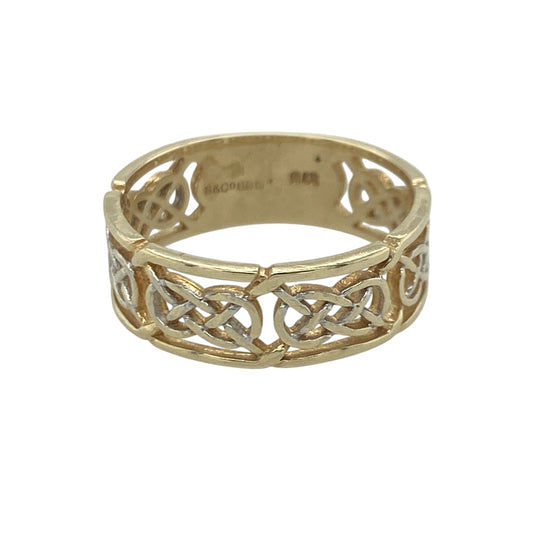 9ct Gold Open Celtic Knot Band Ring
