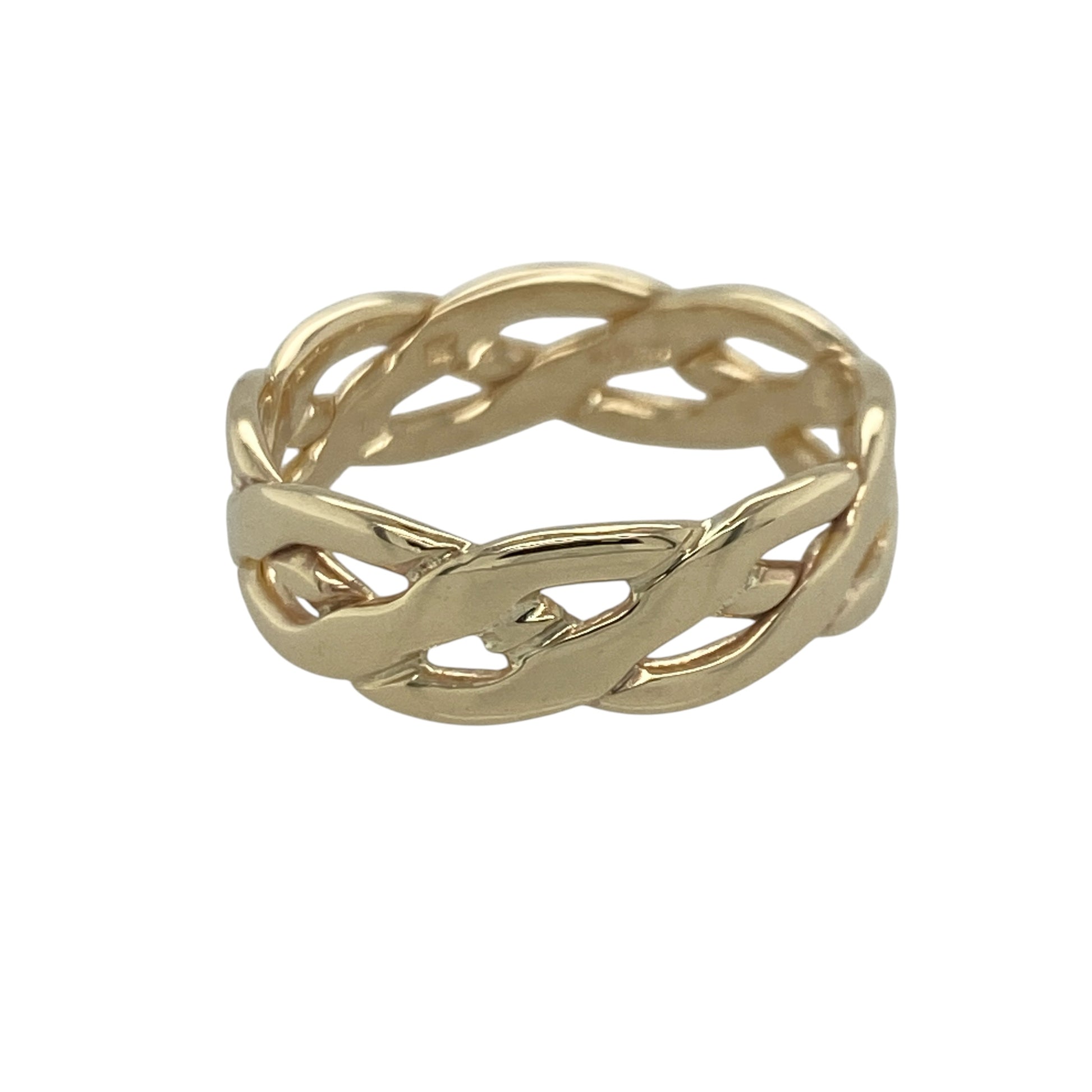 9ct Gold Open Celtic Knot Band Ring