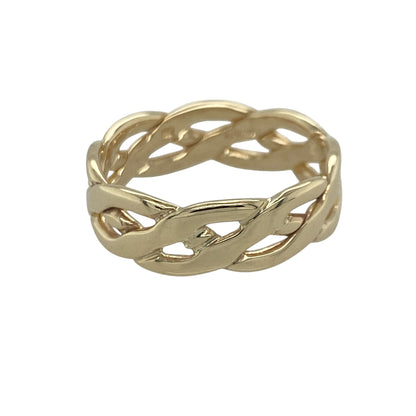 9ct Gold Open Celtic Knot Band Ring