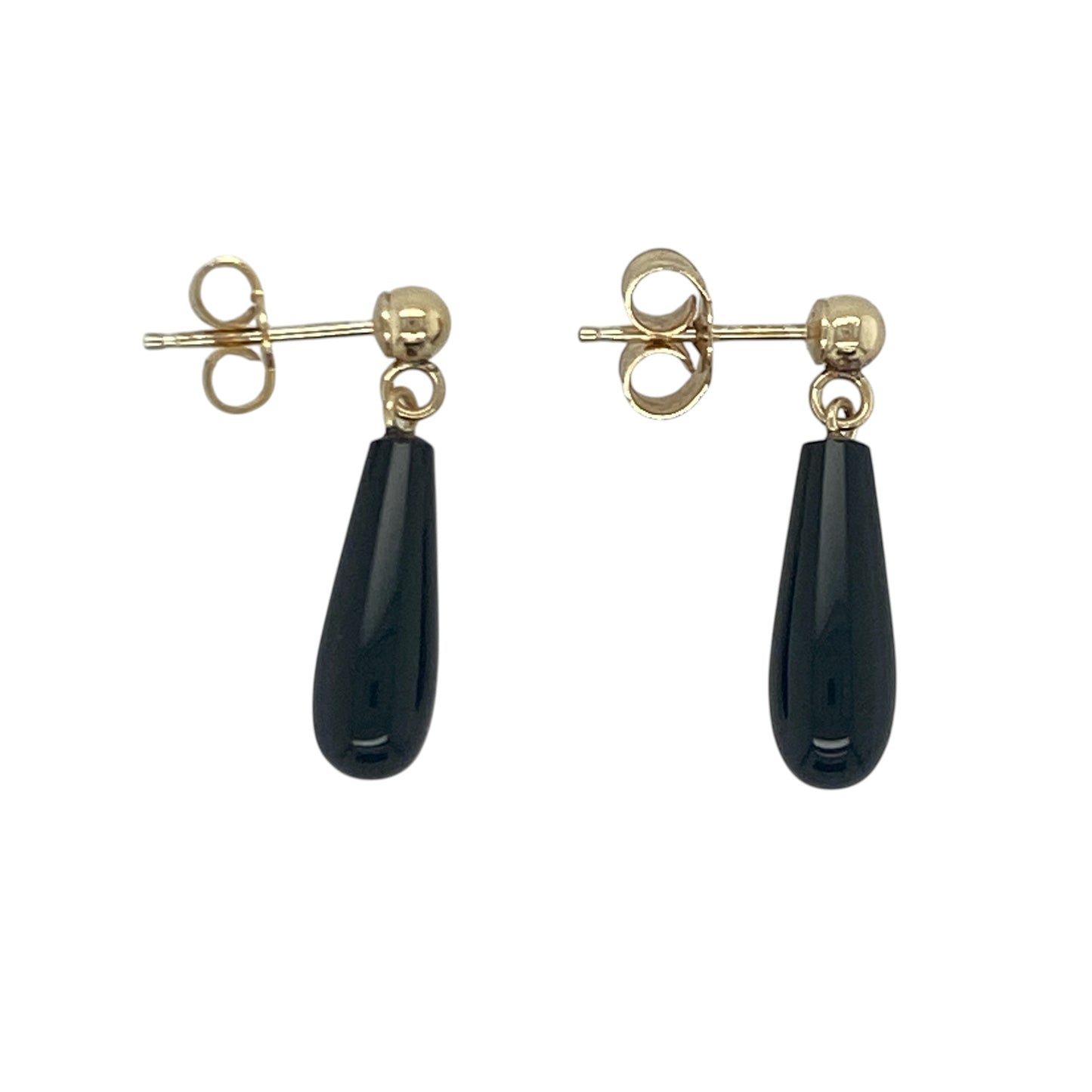 9ct Gold & Onyx Drop Earrings