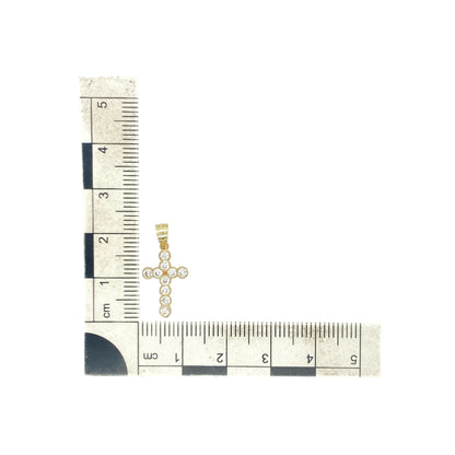9ct Gold & Cubic Zirconia Cross Pendant