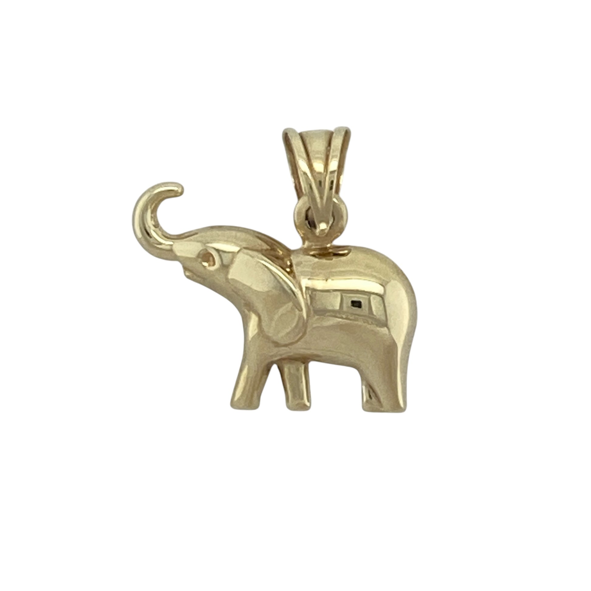 Add a touch of charm and meaningful symbolism to your jewellery collection with this pre-owned 9ct yellow gold elephant pendant, featuring a delightful animal-inspired design with timeless everyday appeal—perfect for gifting, collectors, or animal lovers.

Design: The pendant is crafted in the shape of an elephant, creating a distinctive and endearing design that celebrates one of the world's most admired animals. Its detailed styling gives the piece character while maintaining a classic and wearable look.