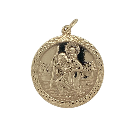 9ct Gold St Christopher Pendant