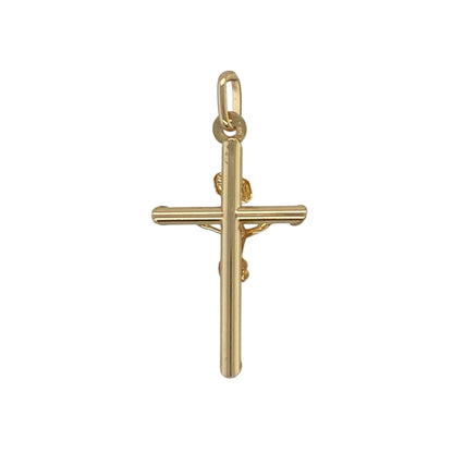 Add meaningful elegance and timeless faith-inspired style to your jewellery collection with this pre-owned 9ct yellow gold crucifix pendant, featuring a classic religious design with enduring everyday appeal—perfect for gifting, personal devotion, or daily wear.

Design: The pendant features a traditional crucifix design, beautifully crafted to create a timeless and meaningful piece of jewellery. Its classic proportions and elegant styling make it suitable for both everyday wear and special occasions.