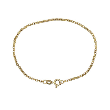9ct Gold 7" Faceted Belcher Bracelet