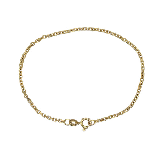 9ct Gold 7" Faceted Belcher Bracelet
