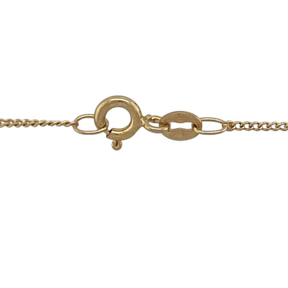 9ct Gold Plain Cross 18" Necklace