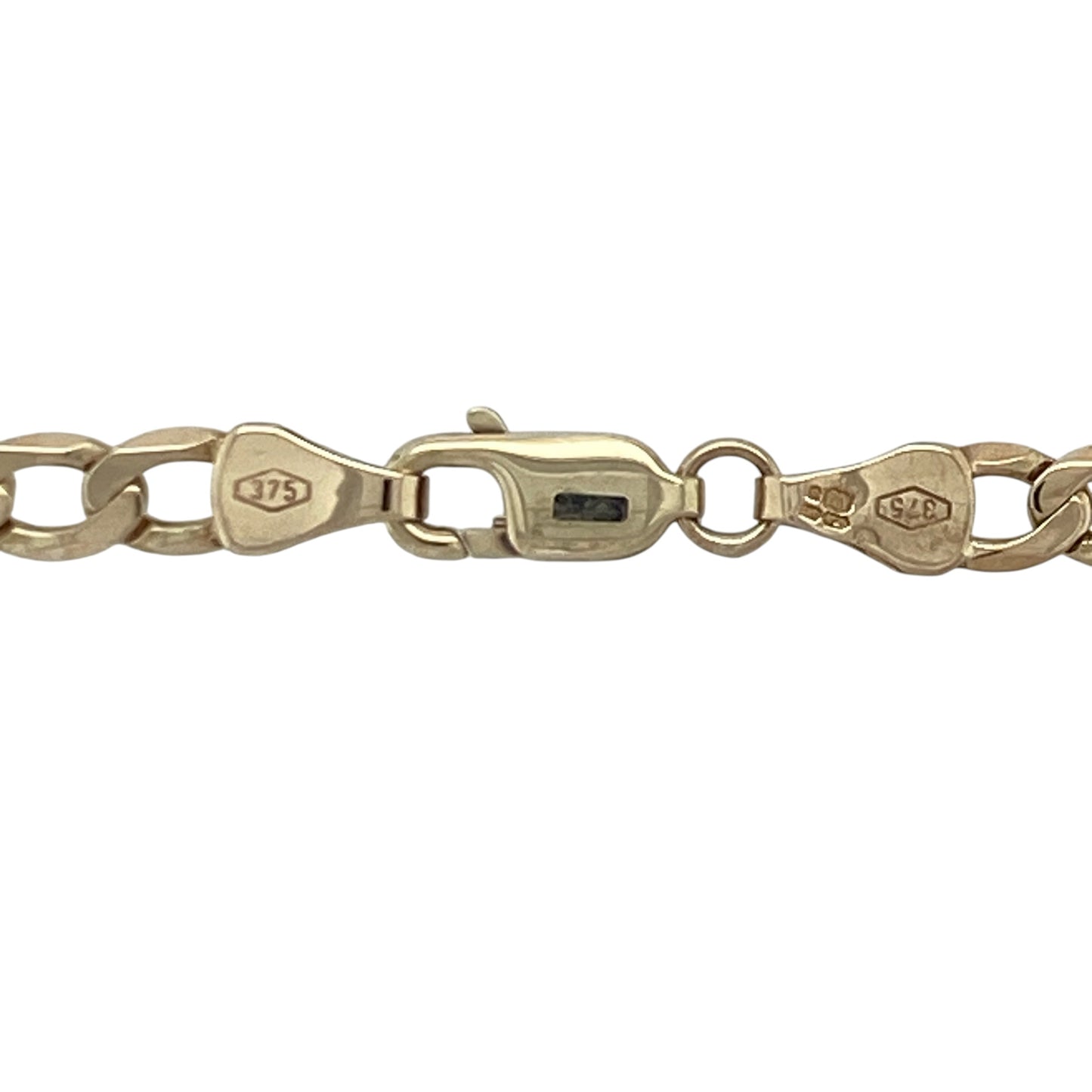 Add timeless style and substantial presence to your jewellery collection with this pre-owned 9ct yellow gold curb chain, featuring a classic link design with enduring appeal—perfect for wearing alone, pairing with a favourite pendant, or making a statement with everyday elegance.

Design: The chain features traditional curb links measuring approximately 4mm wide, creating a bold and eye-catching appearance with a polished finish that reflects the light beautifully.