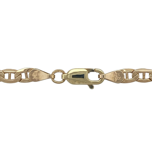 Add timeless character and everyday versatility to your jewellery collection with this pre-owned 9ct yellow gold anchor chain, featuring a classic maritime-inspired link design with enduring appeal—perfect for wearing alone, pairing with a favourite pendant, or layering with other necklaces.

Design: The chain features traditional anchor links measuring approximately 4mm wide, creating a distinctive and stylish appearance with a polished finish that catches the light beautifully.