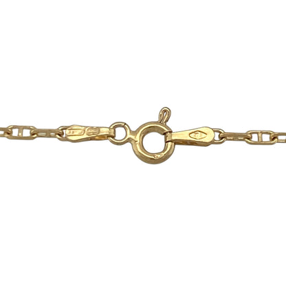 Add timeless style and everyday versatility to your jewellery collection with this pre-owned 9ct yellow gold anchor chain, featuring a classic maritime-inspired link design with enduring appeal—perfect for wearing alone, pairing with a favourite pendant, or layering with other necklaces.

Design: The chain features traditional anchor links measuring approximately 2mm wide, creating a refined and elegant appearance with a polished finish that catches the light beautifully.