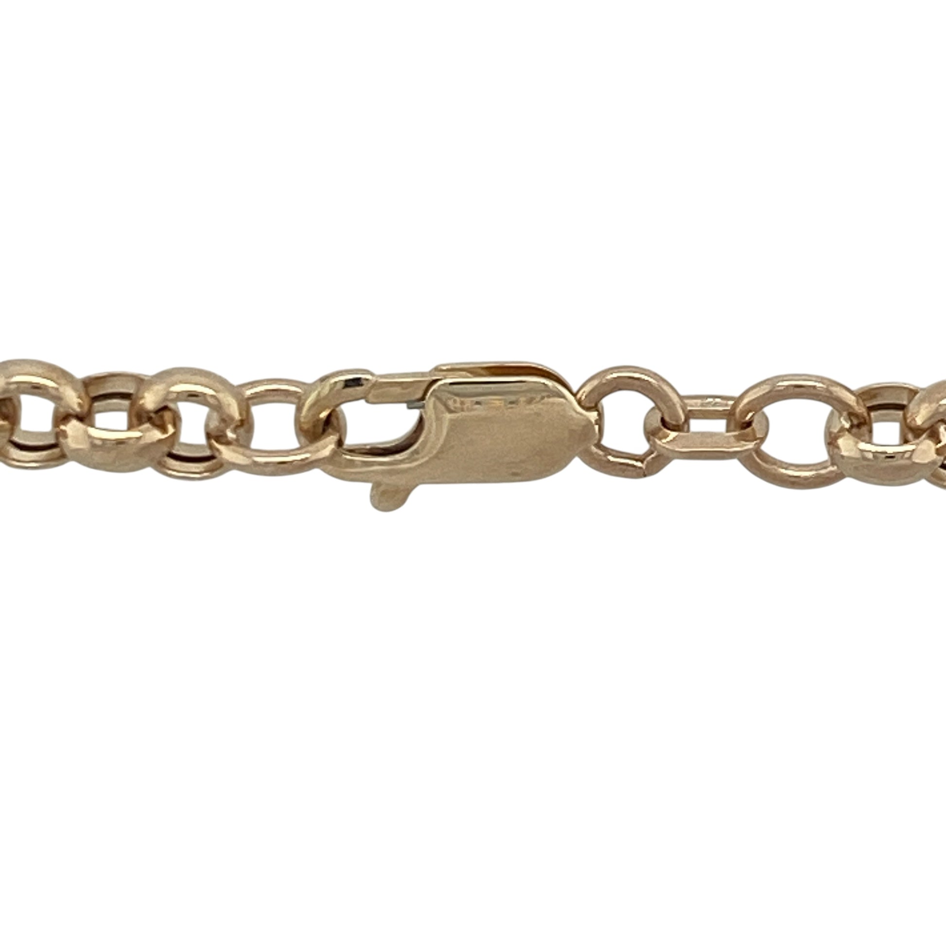 Add timeless style and substantial presence to your jewellery collection with this pre-owned 9ct yellow gold belcher chain, featuring a classic link design with enduring appeal—perfect for wearing alone, pairing with a favourite pendant, or making a statement with everyday elegance.

Design: The chain features traditional belcher links measuring approximately 5mm wide, creating a bold and eye-catching appearance.