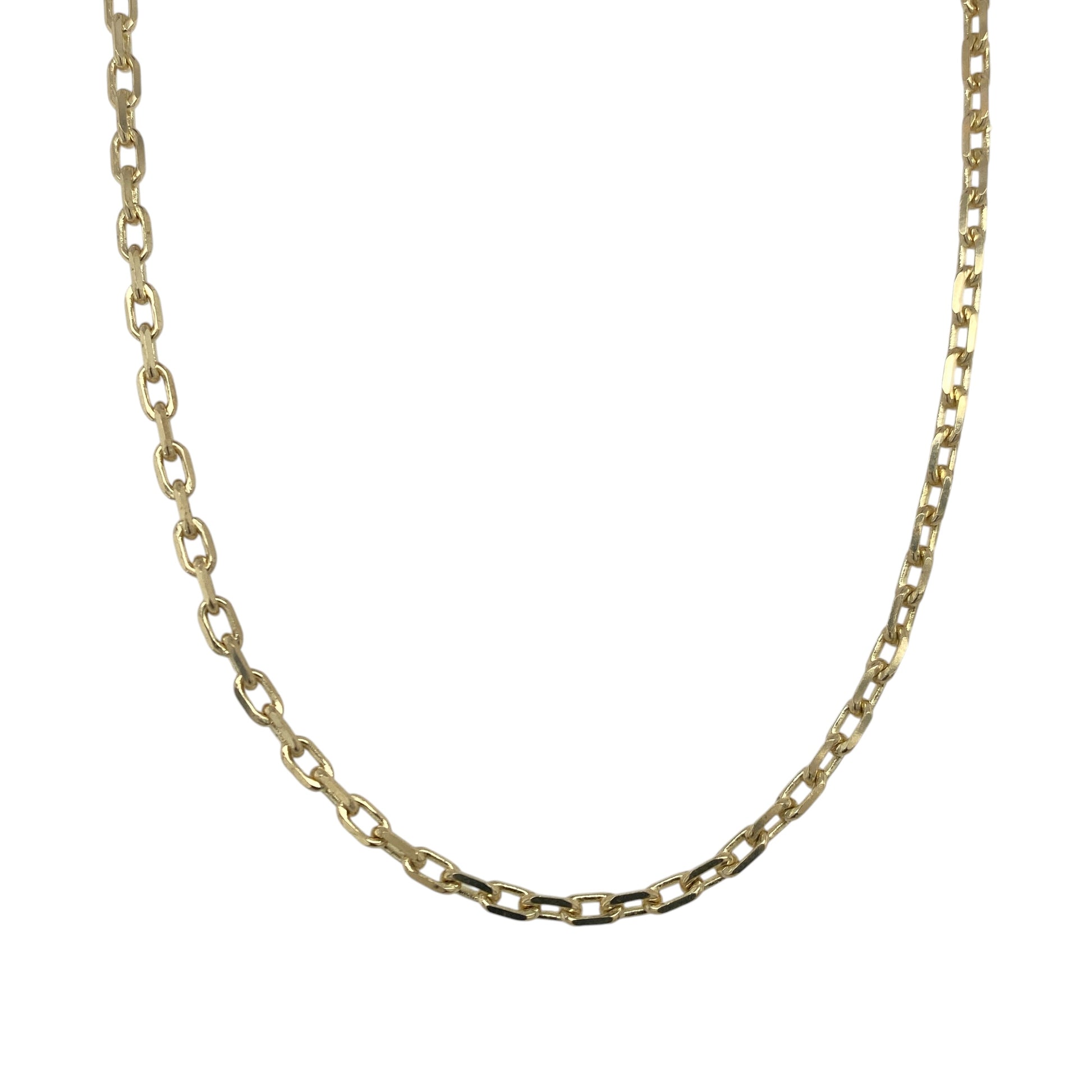 9ct Gold 22" Faceted Belcher Chain