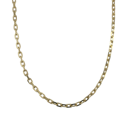 9ct Gold 22" Faceted Belcher Chain
