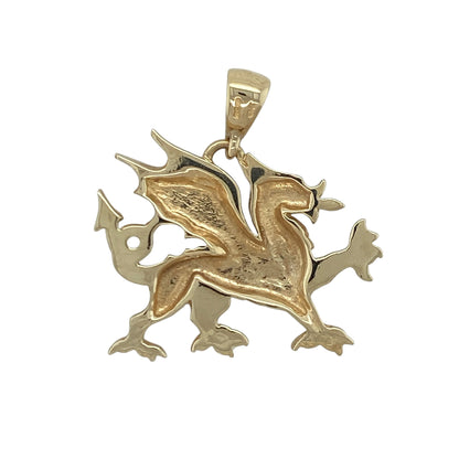 Add a touch of Welsh heritage and bold symbolism to your jewellery collection with this pre-owned 9ct yellow gold Welsh Dragon pendant, featuring an iconic national emblem with timeless statement appeal—perfect for gifting, celebrating Welsh pride, or meaningful everyday wear.

Design: The pendant showcases the legendary Welsh Dragon in a beautifully detailed design, creating a striking and instantly recognisable piece that reflects strength, courage, and national identity.