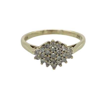9ct Gold & Diamond Cluster Ring