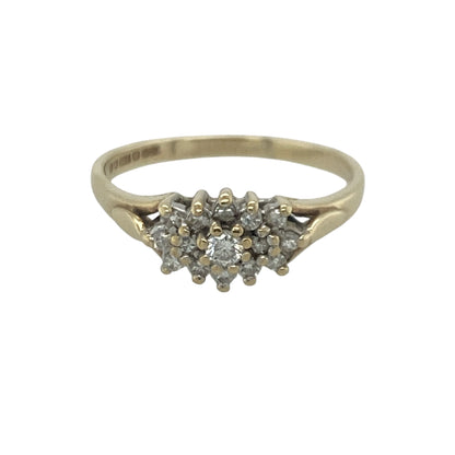 9ct Gold & Diamond Cluster Ring