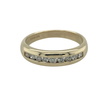 9ct Gold & Diamond Band Ring
