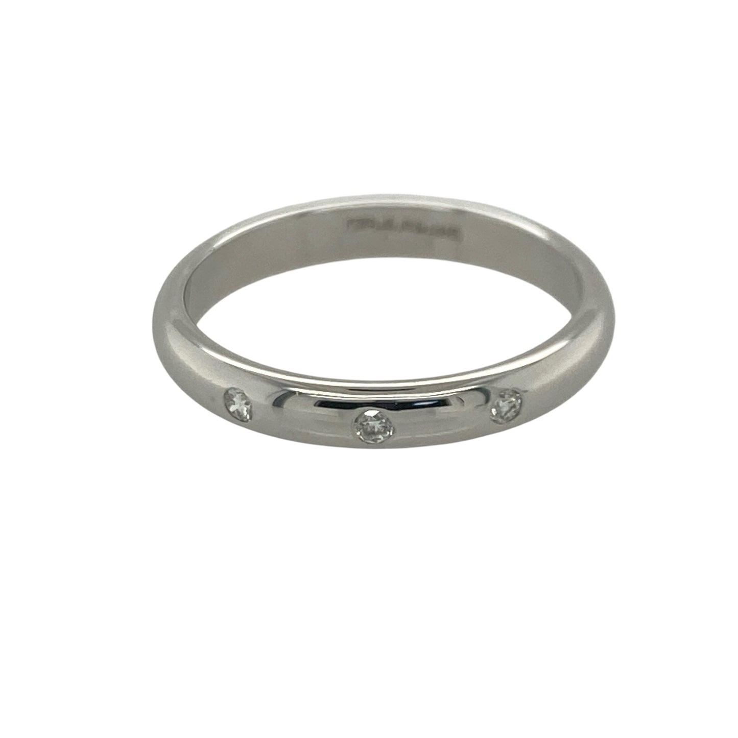 9ct White Gold & Diamond Band Ring