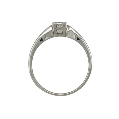 9ct White Gold & Diamond Solitaire Ring