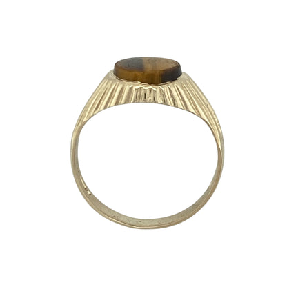 9ct Gold & Tiger's Eye Oval Signet Ring
