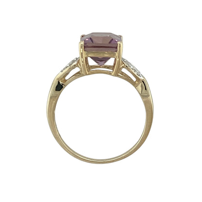 9ct Gold Ametrine & Cubic Zirconia Ring