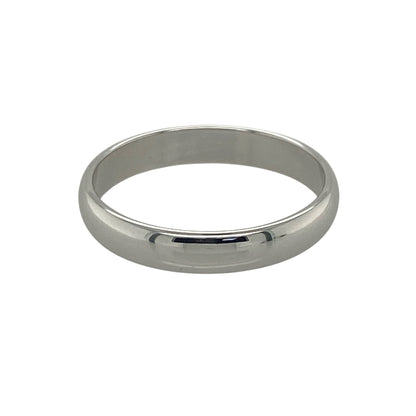9ct White Gold 3mm Wedding Band Ring