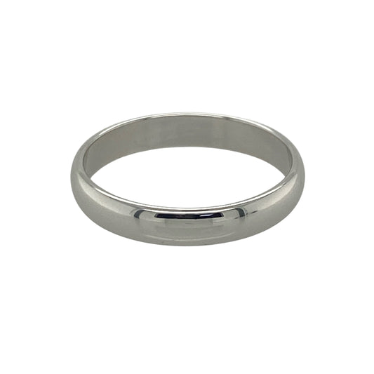 9ct White Gold 3mm Wedding Band Ring