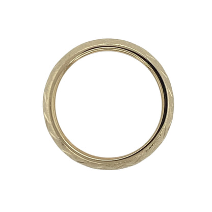 14ct Gold Patterned Band Ring