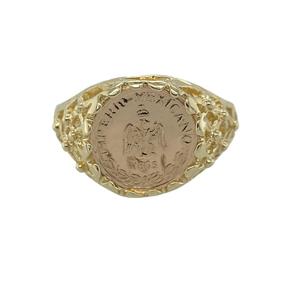 9ct Gold Coin Style Ring