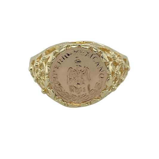 9ct Gold Coin Style Ring