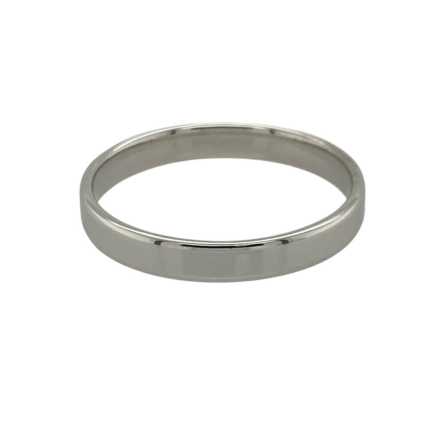 9ct White Gold 3mm Wedding Band Ring
