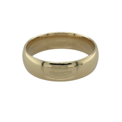 9ct Gold 6mm Wedding Band Ring