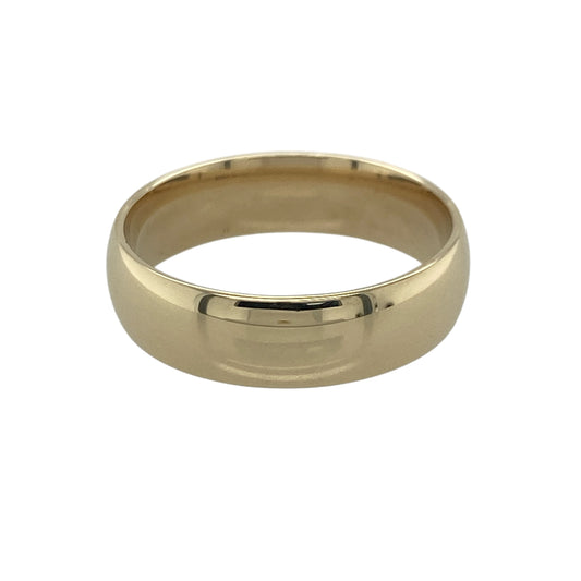 9ct Gold 6mm Wedding Band Ring